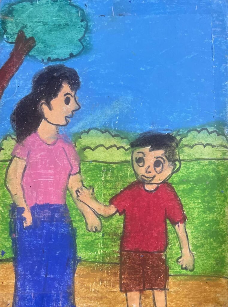 mumma talked and saru and shared he should not give up.